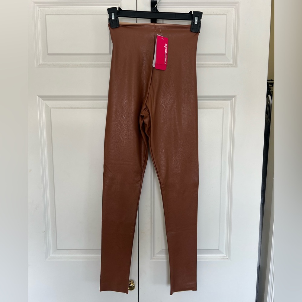 Control Top Faux Leather Leggings